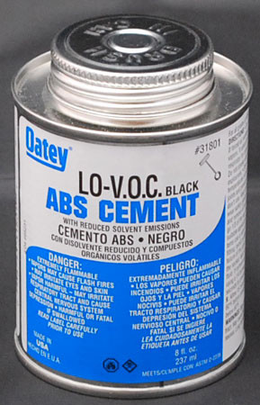 Black Glue ABS Cement LO VOC Grade 8oz by Otaey