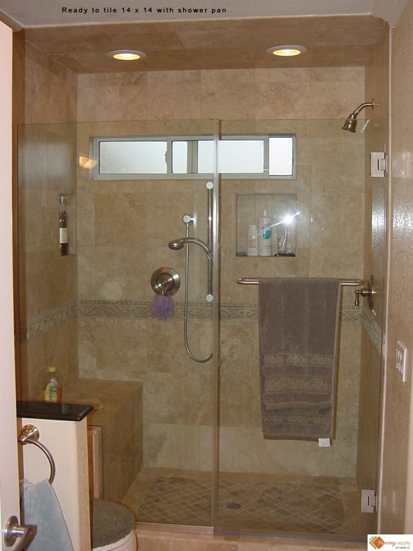 Ready to tile Shower pans, PreFormed Shower Pan, shower pan, tileredi, shower base, custom shower pan