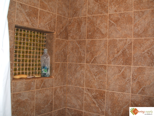 Install a Corner Shower Shelf With Tiles