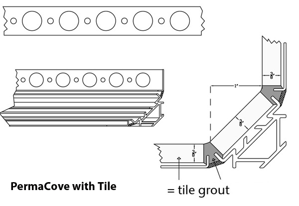 permacove, cove base, tiled cove base, commercial cove base, blanke permacove 