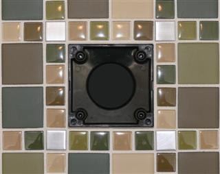 Ebbe Square shower drain cover, Ebbe shower drain, Square, colors shower drain cover, Shower construction, residential shower drain