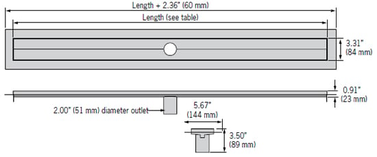 Quartz by aco, Shower Channels, Linear Drain, linear shower channel, shower channel drain, Quick Drain, square drain, rectangle drains, floor grilles, shower grates, Quick Drain