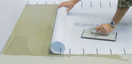 Blanke SecurMat , ceramic tile underlayment, Blanke Uni Mat Pro, tile underlayment, tile underlayment membrane, uncoupling tile underlayment, crack isolation properties