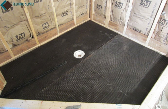 Do it yourself, shower system, quick pitch, composeal waterproofing, blanke corp, schluter kerdi, ebbe drain, aqua shield, Blanke SecurMat, shower pan, pre pitch, kirb perfect, DIY