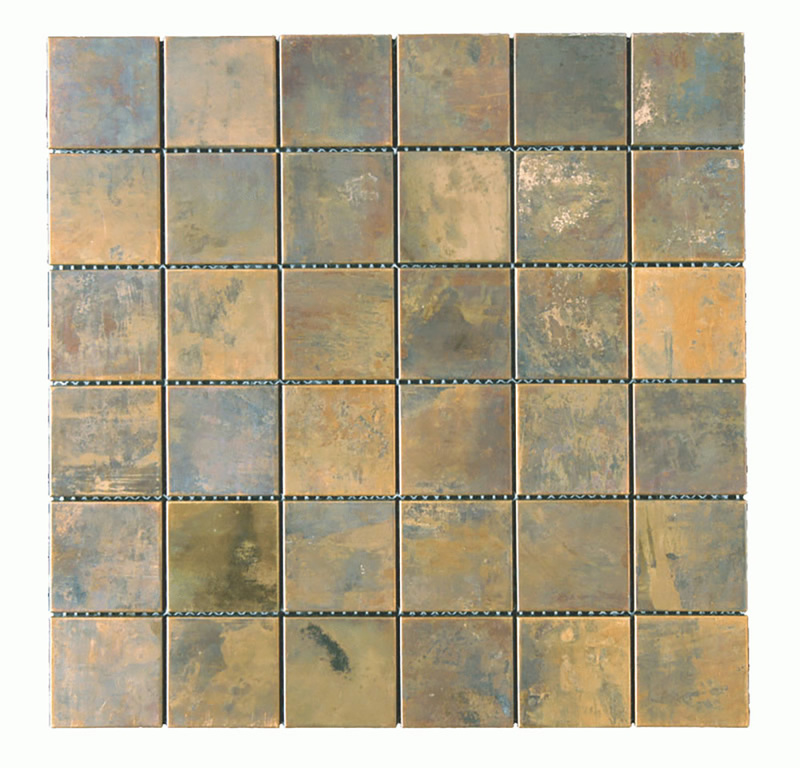 Metal Tile Copper Antique 2 Stainless Steel Brushed Mosiac Metal Tile Antique Copper 2 X