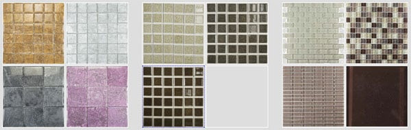 Glass Tile with or without stone will give your tiled kitchen backsplash or tiled bath the perfect wall accent with these glass tiles and mosaics in a myriad of stunning colors by flooringsupplyshop.com