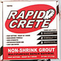 Rapid Crete No-Shrink Grout , provide by www.tiledpeot.us flooring supply store in Los Angeles, we cary Tile, Hardwood floors, Stone, Tools for tile and stone, accessories for shower and more