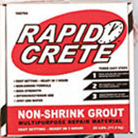 Rapid Crete No-Shrink Grout , provide by www.tiledpeot.us flooring supply store in Los Angeles, we cary Tile, Hardwood floors, Stone, Tools for tile and stone, accessories for shower and more