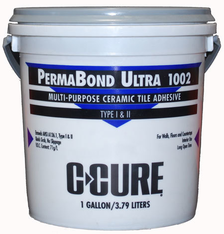 PermaBond Ultra 1002, Cuureelastic, C-Cure 949 C-Cure Non Sanded Grout 923, Super Flex Anti-Fracture Membrane ,Setting Material, Thinset, non-sanded Grout, Sanded Grout Mortar,